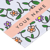 Farbenfrohe Blume, blauer Hintergrund, orange Kurzer Tischläufer (Ecke)