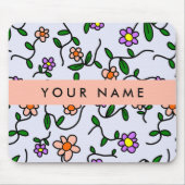 Farbenfrohe Blume, blauer Hintergrund, orange Mousepad (Vorne)