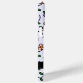 Farbenfrohe Blume, blauer Hintergrund, schwarz Case-Mate iPhone Hülle (Rückseite / Rechts)