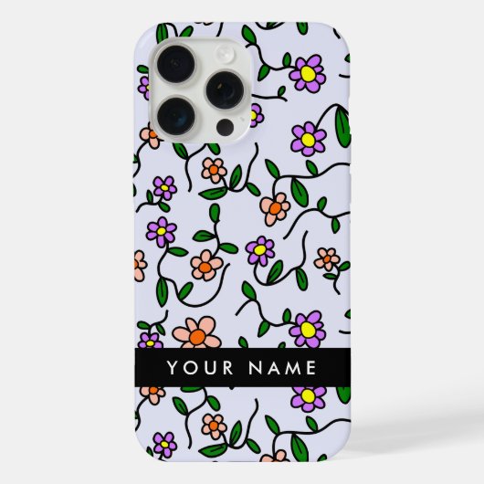 Farbenfrohe Blume, blauer Hintergrund, schwarz iPhone Hülle (Rückseite)