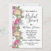 Farbenfrohe Blume blüht Brautparty Einladung (Vorderseite)