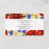 Farbenfrohe Blume, Blumenladen, Floristi, Blume Sh Visitenkarte (Rückseite)