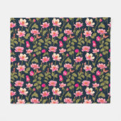 Farbenfrohe Blume-Blumenmuster 22-Fleece Blanket Fleecedecke (Vorderseite (Horizontal))