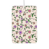 Farbenfrohe Blume, Blumenmuster, Grüne, Boho Autolufterfrischer (Vorderseite)
