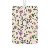 Farbenfrohe Blume, Blumenmuster, Grüne, Boho Autolufterfrischer (Rückseite)