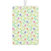 Farbenfrohe Blume, Blumenmuster, Grüne, Boho Autolufterfrischer (Rückseite)