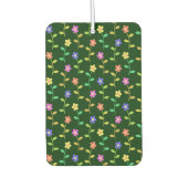 Farbenfrohe Blume, Blumenmuster, Grüne, Boho Autolufterfrischer (Vorderseite)