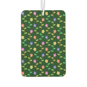 Farbenfrohe Blume, Blumenmuster, Grüne, Boho Autolufterfrischer (Rückseite)