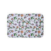 Farbenfrohe Blume, Blumenmuster, Grüne, Boho Badematte (Vorderseite)