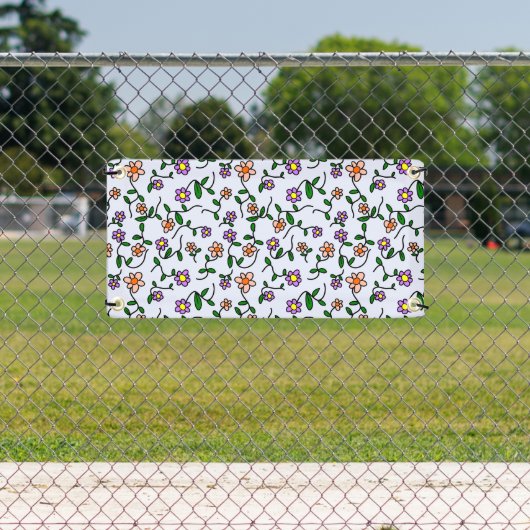 Farbenfrohe Blume, Blumenmuster, Grüne, Boho Banner (Insitu)