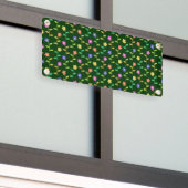 Farbenfrohe Blume, Blumenmuster, Grüne, Boho Banner (Äußeres Gebäude)