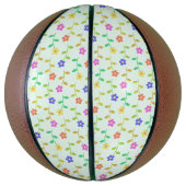 Farbenfrohe Blume, Blumenmuster, Grüne, Boho Basketball (Vertikal)