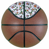 Farbenfrohe Blume, Blumenmuster, Grüne, Boho Basketball (Rechts)
