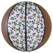Farbenfrohe Blume, Blumenmuster, Grüne, Boho Basketball (Vertikal)
