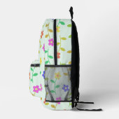 Farbenfrohe Blume, Blumenmuster, Grüne, Boho Bedruckter Rucksack (Rechts)
