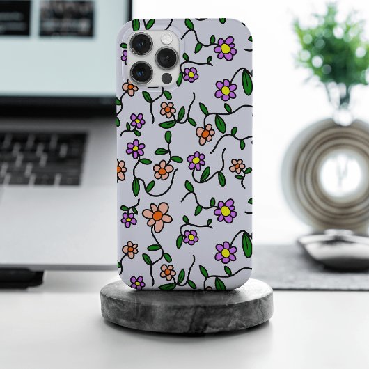 Farbenfrohe Blume, Blumenmuster, Grüne, Boho Case-Mate iPhone Hülle