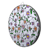 Farbenfrohe Blume, Blumenmuster, Grüne, Boho Dartscheibe (Vorderseite rechts)