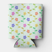 Farbenfrohe Blume, Blumenmuster, Grüne, Boho Dosenkühler (Vorderseite)
