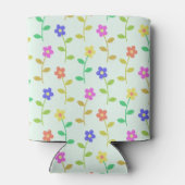 Farbenfrohe Blume, Blumenmuster, Grüne, Boho Dosenkühler (Rückseite)