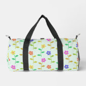 Farbenfrohe Blume, Blumenmuster, Grüne, Boho Duffle Bag (Vorderseite)