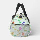 Farbenfrohe Blume, Blumenmuster, Grüne, Boho Duffle Bag (Rechts)