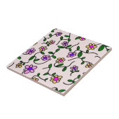 Farbenfrohe Blume, Blumenmuster, Grüne, Boho Fliese (Seite)