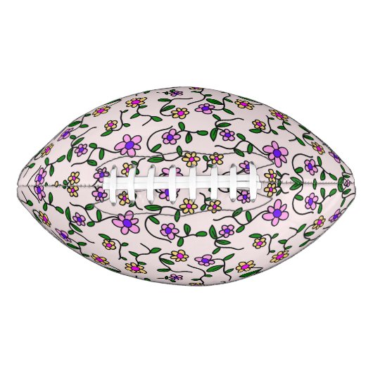 Farbenfrohe Blume, Blumenmuster, Grüne, Boho Football (Vorderseite)