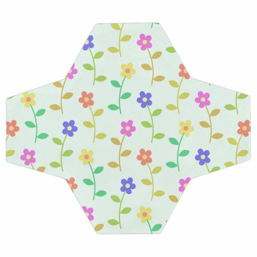 Farbenfrohe Blume, Blumenmuster, Grüne, Boho Fußball (Flach)