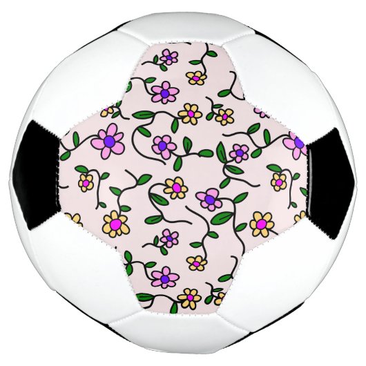 Farbenfrohe Blume, Blumenmuster, Grüne, Boho Fußball (Gedreht)