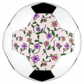 Farbenfrohe Blume, Blumenmuster, Grüne, Boho Fußball (Vorderseite)
