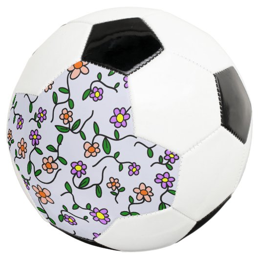 Farbenfrohe Blume, Blumenmuster, Grüne, Boho Fußball (Dreiviertel)