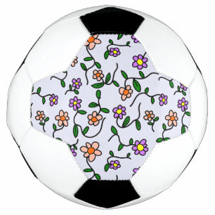 Farbenfrohe Blume, Blumenmuster, Grüne, Boho Fußball