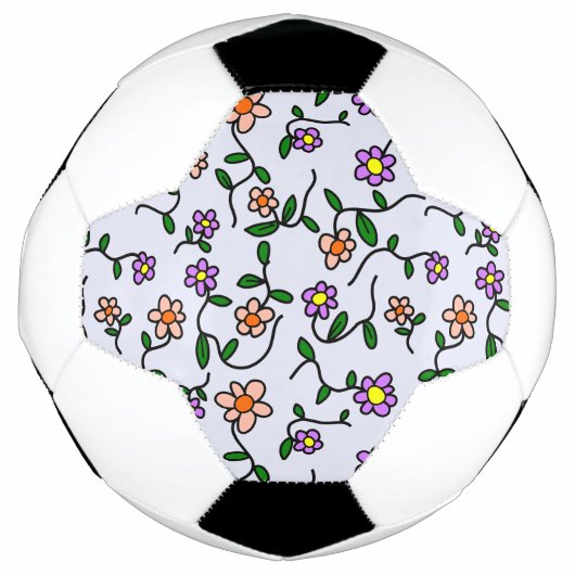 Farbenfrohe Blume, Blumenmuster, Grüne, Boho Fußball (Vorderseite)