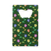 Farbenfrohe Blume, Blumenmuster, Grüne, Boho Geldbeutel Flaschenöffner (Rückseite)
