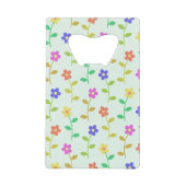Farbenfrohe Blume, Blumenmuster, Grüne, Boho Geldbeutel Flaschenöffner (Vorderseite)