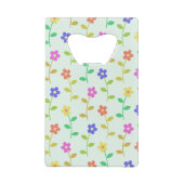 Farbenfrohe Blume, Blumenmuster, Grüne, Boho Geldbeutel Flaschenöffner (Rückseite)