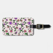 Farbenfrohe Blume, Blumenmuster, Grüne, Boho Gepäckanhänger (Vorderseite horizontal)