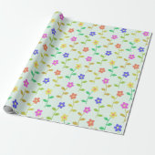 Farbenfrohe Blume, Blumenmuster, Grüne, Boho Geschenkpapier (Ungerollt)