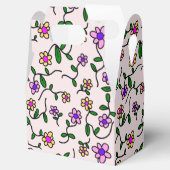 Farbenfrohe Blume, Blumenmuster, Grüne, Boho Geschenkschachtel (Geöffnet)