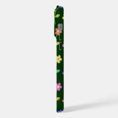 Farbenfrohe Blume, Blumenmuster, Grüne, Boho iPhone Hülle (Linke Seite)