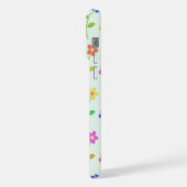 Farbenfrohe Blume, Blumenmuster, Grüne, Boho iPhone Hülle (Linke Seite)