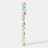 Farbenfrohe Blume, Blumenmuster, Grüne, Boho iPhone Hülle (Rechte Seite)