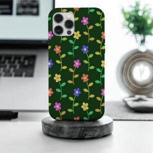 Farbenfrohe Blume, Blumenmuster, Grüne, Boho iPhone 15 Pro Max Hülle