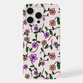 Farbenfrohe Blume, Blumenmuster, Grüne, Boho iPhone Hülle (Rückseite)