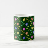 Farbenfrohe Blume, Blumenmuster, Grüne, Boho Kaffeetasse (Mittel)