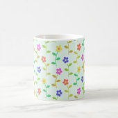 Farbenfrohe Blume, Blumenmuster, Grüne, Boho Kaffeetasse (Mittel)