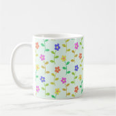 Farbenfrohe Blume, Blumenmuster, Grüne, Boho Kaffeetasse (Links)