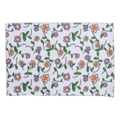 Farbenfrohe Blume, Blumenmuster, Grüne, Boho Kissenbezug (Vorderseite)