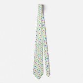 Farbenfrohe Blume, Blumenmuster, Grüne, Boho Krawatte (Vorderseite)