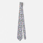 Farbenfrohe Blume, Blumenmuster, Grüne, Boho Krawatte (Vorderseite)